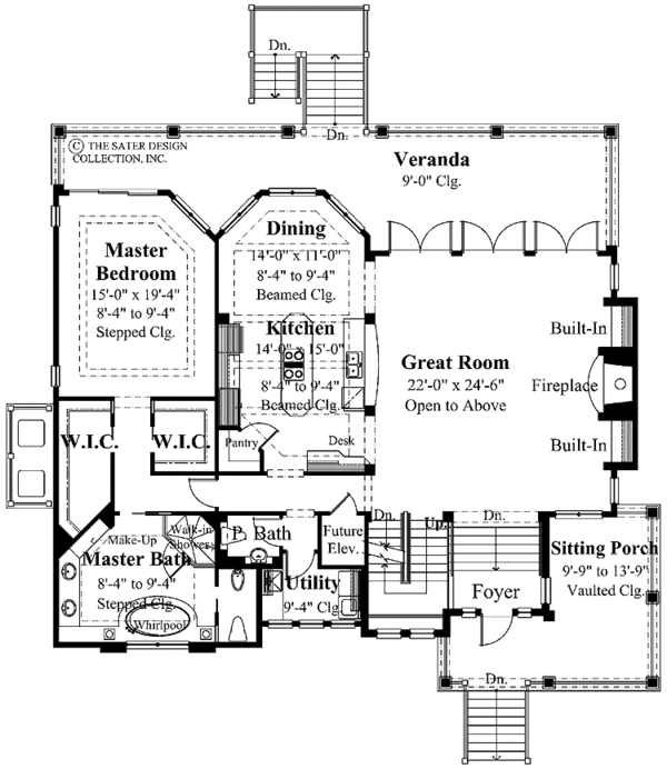 Dream House Plan - Country Floor Plan - Main Floor Plan #930-111