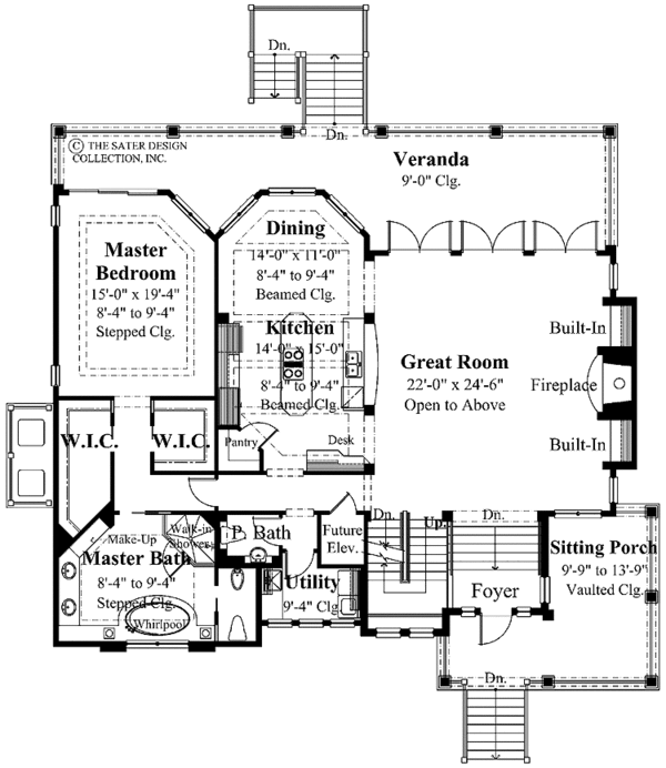 House Blueprint - Country Floor Plan - Main Floor Plan #930-111