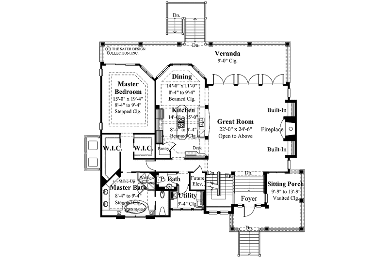 House Design - Floor Plan - Main Floor for Country House Plan #930-111 - 3 bed, 3.5 bath