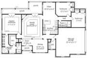 Mediterranean Style House Plan - 3 Beds 2 Baths 1910 Sq/Ft Plan #69-125 