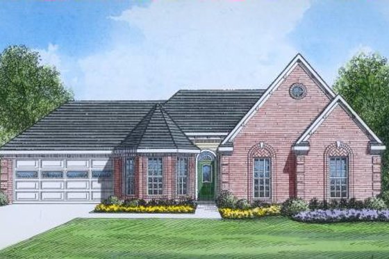 Exterior - Front Elevation for Traditional House Plan #424-24 - 3 bed, 2 bath