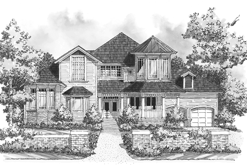 Dream House Plan - Exterior - Front Elevation 3 for Victorian House Plan #930-236 - 4 bed, 3.5 bath