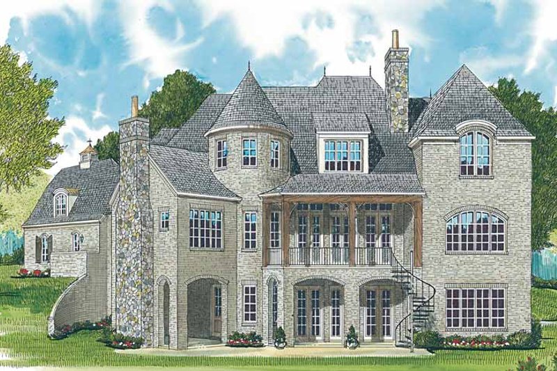 Dream House Plan - Exterior - Rear Elevation for Country House Plan #453-464 - 5 bed, 5 bath