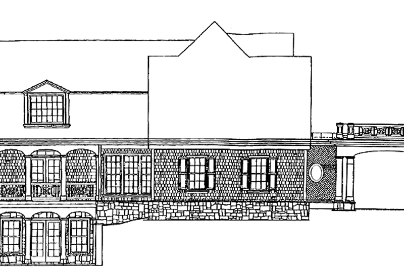 Home Plan - Exterior - Rear Elevation for Classical House Plan #429-262 - 4 bed, 3.5 bath