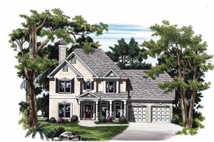 Mediterranean Exterior - Front Elevation Plan #927-57