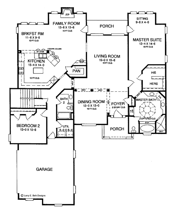 House Plan Design - Traditional Floor Plan - Main Floor Plan #952-92