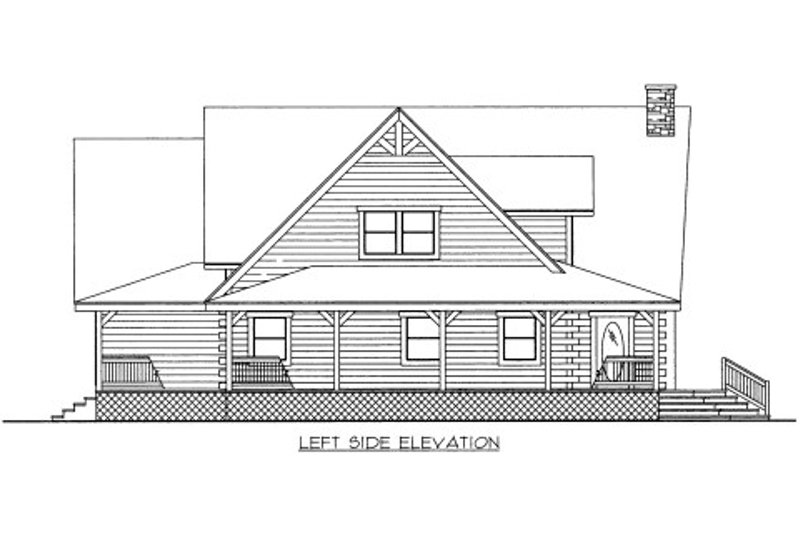 Home Plan - Exterior - Other Elevation for Log House Plan #117-591 - 3 bed, 2 bath