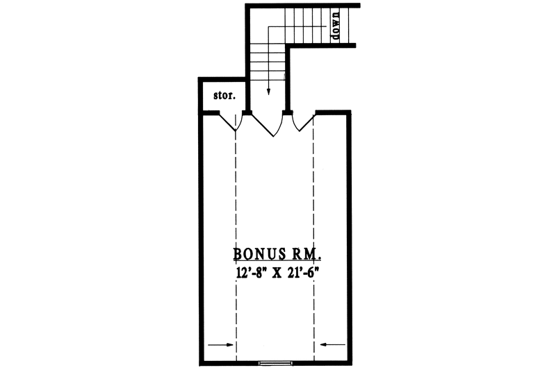 Home Plan - Floor Plan - Upper Floor for Country House Plan #42-689 - 3 bed, 2 bath