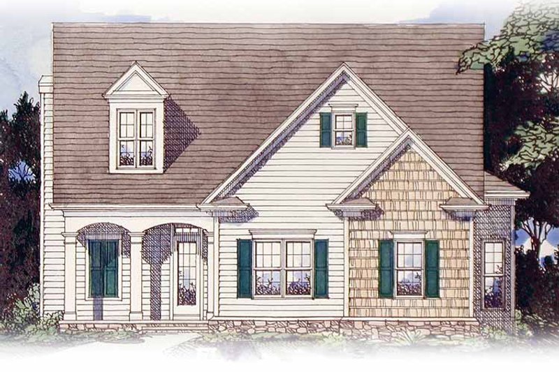 Home Plan - Exterior - Front Elevation 3 for Colonial House Plan #54-238 - 3 bed, 3 bath