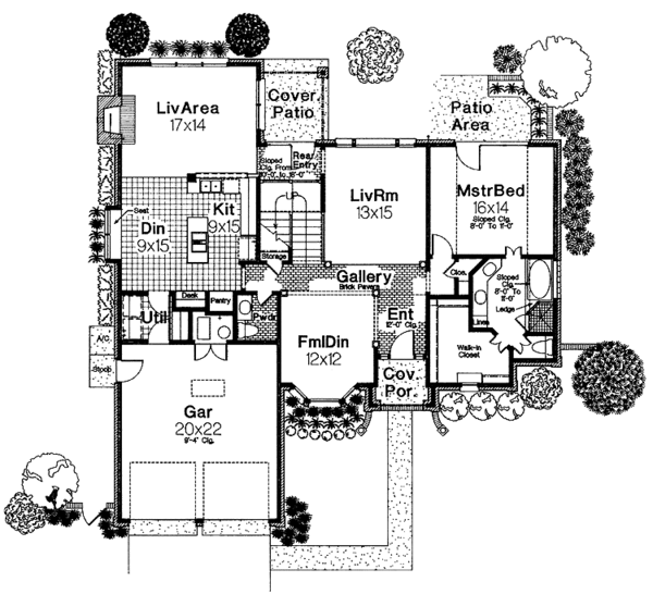 Dream House Plan - Traditional Floor Plan - Main Floor Plan #310-1050