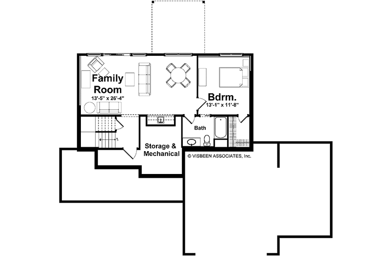 Home Plan - Floor Plan - Lower Floor for Country House Plan #928-160 - 4 bed, 2.5 bath