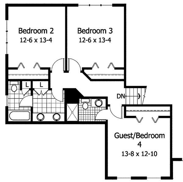 Dream House Plan - Traditional Floor Plan - Upper Floor Plan #51-777