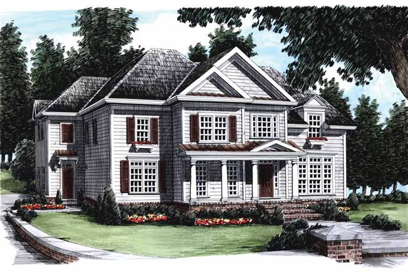 Architectural House Design - Colonial Exterior - Front Elevation Plan #927-640