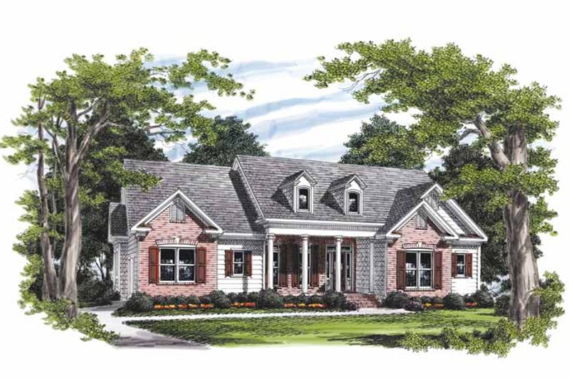 Architectural House Design - Colonial Exterior - Front Elevation Plan #927-594