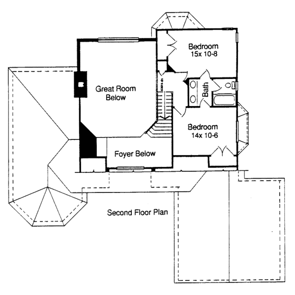 Dream House Plan - Country Floor Plan - Upper Floor Plan #46-537