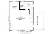 Contemporary Style House Plan - 1 Beds 1 Baths 881 Sq/Ft Plan #932-597 