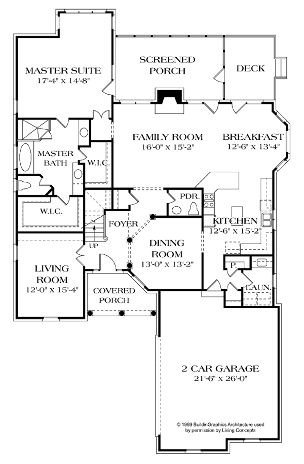 Architectural House Design - Traditional Floor Plan - Main Floor Plan #453-290