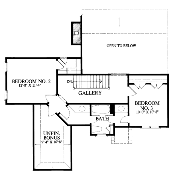 Architectural House Design - Country Floor Plan - Upper Floor Plan #429-82