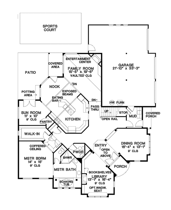 House Plan Design - Traditional Floor Plan - Main Floor Plan #966-34