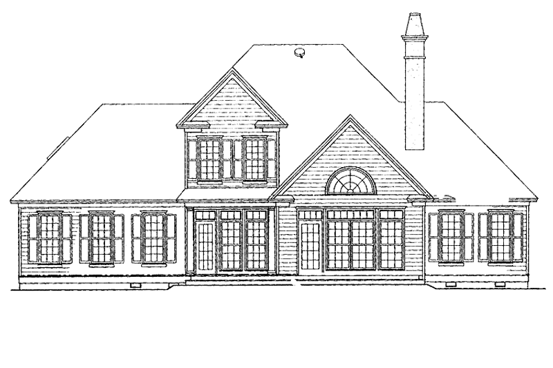 Home Plan - Exterior - Rear Elevation for Traditional House Plan #929-247 - 3 bed, 2.5 bath