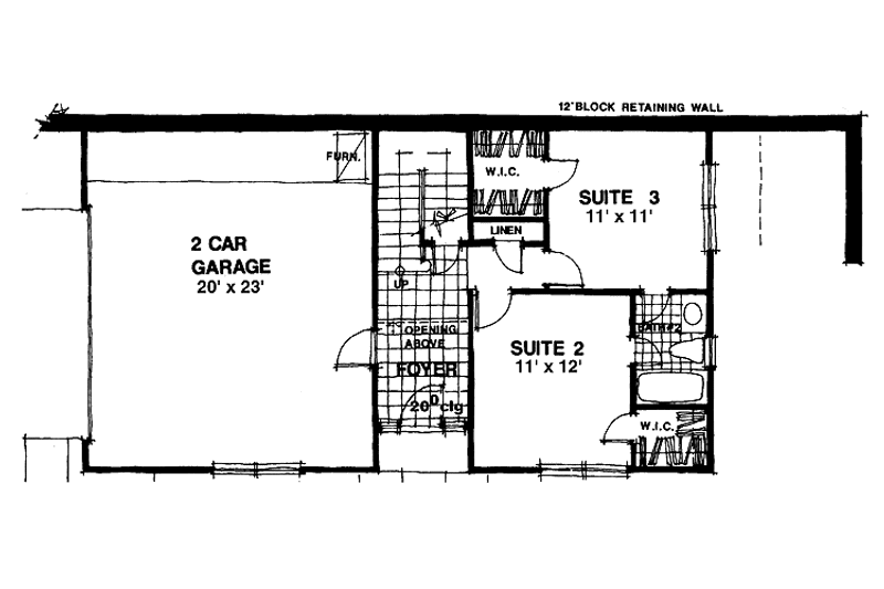 Architectural House Design - Floor Plan - Main Floor for Country House Plan #1007-50 - 4 bed, 2 bath