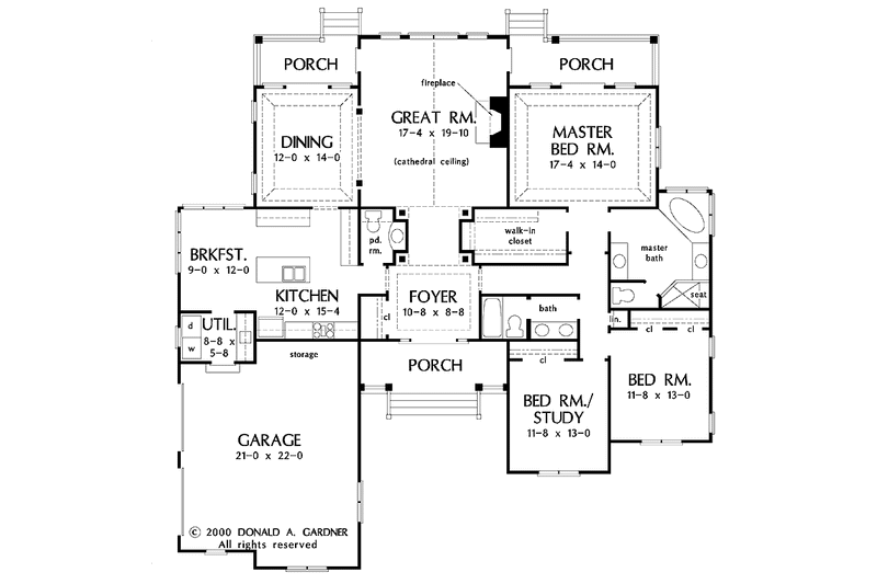 Home Plan - Floor Plan - Main Floor for Craftsman House Plan #929-578 - 3 bed, 2.5 bath