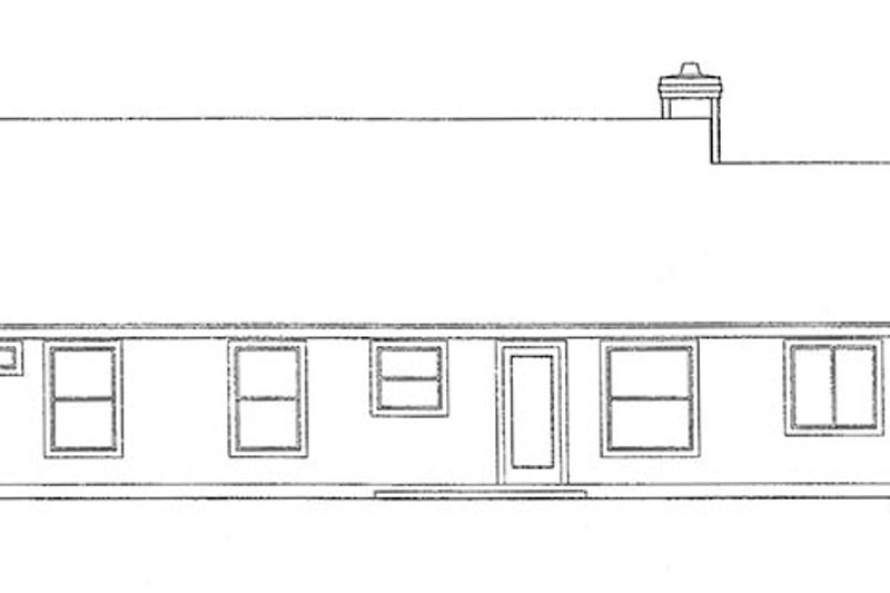 Dream House Plan - Exterior - Rear Elevation for Ranch House Plan #472-125 - 3 bed, 2 bath