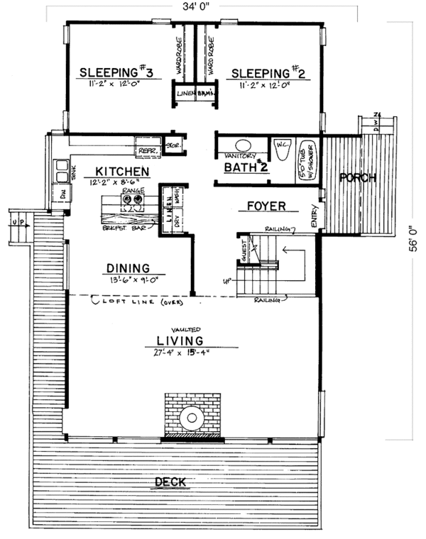 House Design - European Floor Plan - Main Floor Plan #303-465