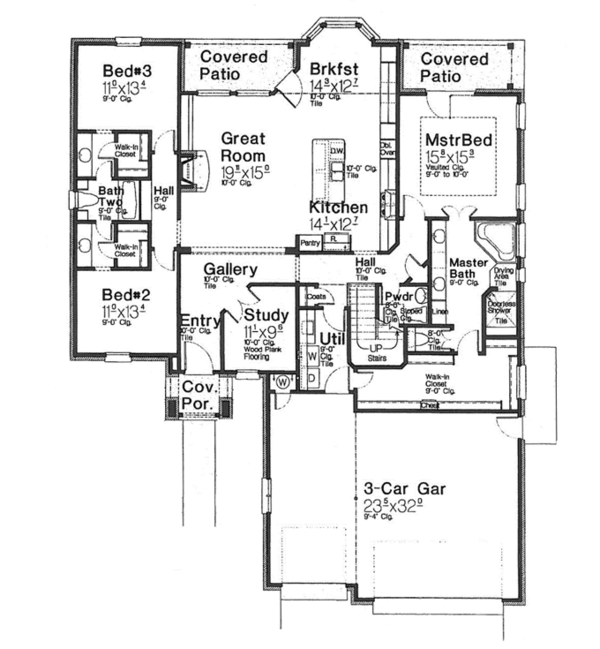 Home Plan - European Floor Plan - Main Floor Plan #310-1267