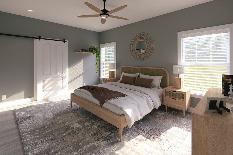 House Plan Design - Interior - Master Bedroom for Traditional House Plan #44-253 - 4 bed, 3 bath