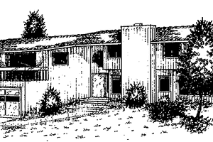 Contemporary Exterior - Front Elevation Plan #60-865