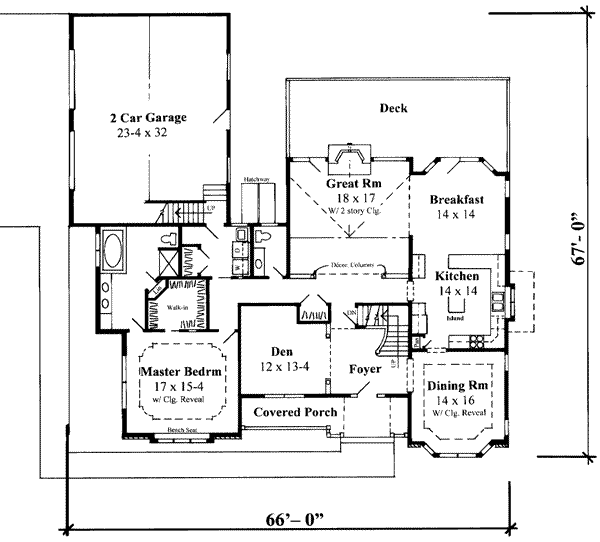 Traditional Floor Plan - Main Floor Plan #75-156