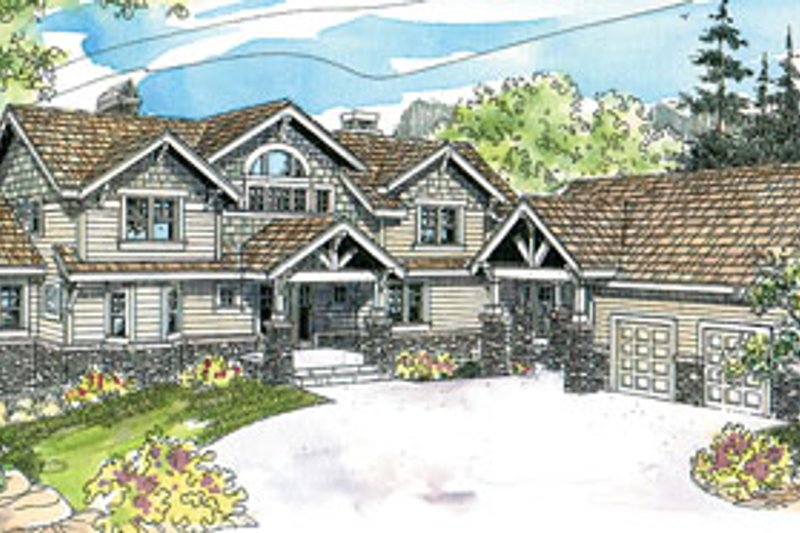 Architectural House Design - European Exterior - Front Elevation Plan #124-586