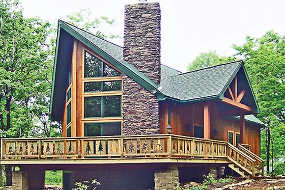 Exterior - Front Elevation 3 for Cabin House Plan #314-285 - 3 bed, 3 bath