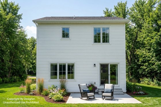 Exterior - Rear Elevation for Farmhouse House Plan #51-1514 - 3 bed, 2.5 bath