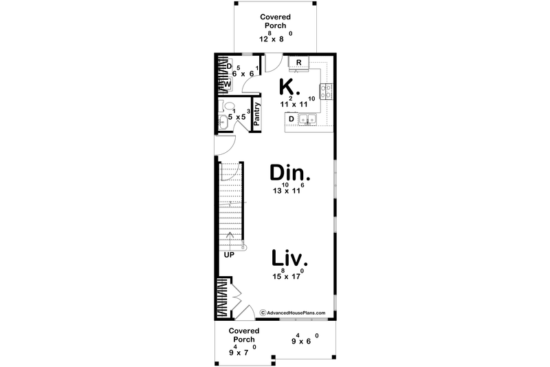 Home Plan - Floor Plan - Main Floor for Craftsman House Plan #455-719 - 3 bed, 2.5 bath