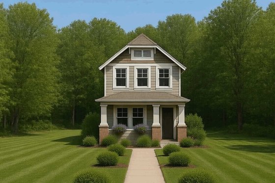 Exterior - Front Elevation 3 for Craftsman House Plan #20-1752 - 3 bed, 3 bath