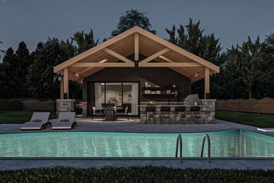 Exterior - Other Elevation for Craftsman House Plan #455-652, 1 bath