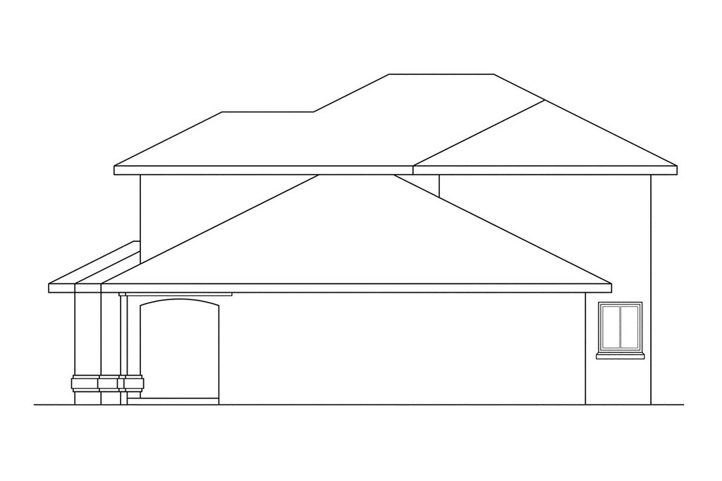 Exterior - Other Elevation 1 for Mediterranean House Plan #124-299 - 4 bed, 3 bath