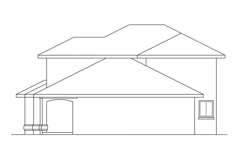 House Plan Design - Exterior - Other Elevation 1 for Mediterranean House Plan #124-299 - 4 bed, 3 bath
