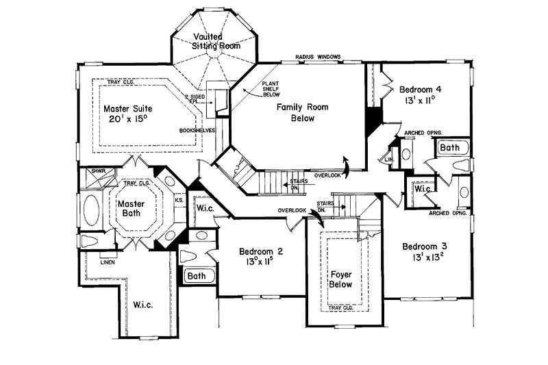 Home Plan - Floor Plan - Upper Floor for European House Plan #927-138 - 5 bed, 4 bath