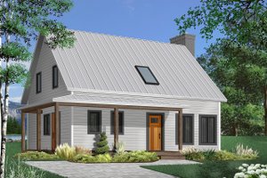 Cottage Exterior - Front Elevation Plan #23-498