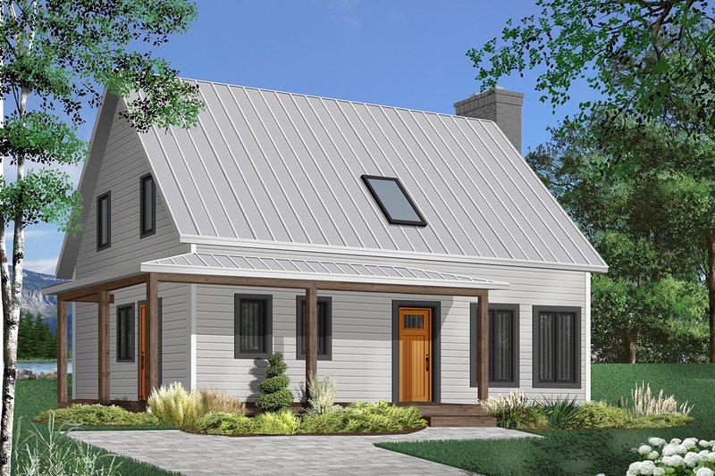 Architectural House Design - Cottage Exterior - Front Elevation Plan #23-498
