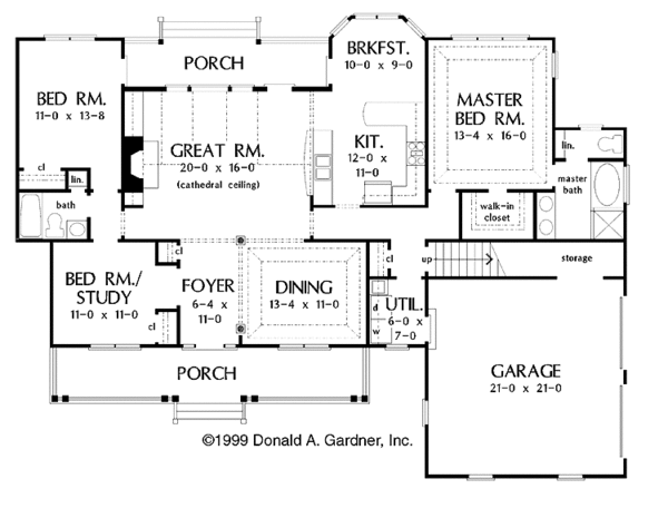 Home Plan - Country Floor Plan - Main Floor Plan #929-443