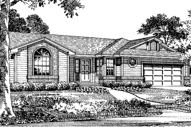 Architectural House Design - Ranch Exterior - Front Elevation Plan #417-541
