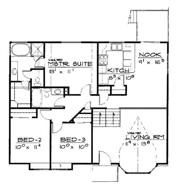 Home Plan - Country Floor Plan - Main Floor Plan #308-270