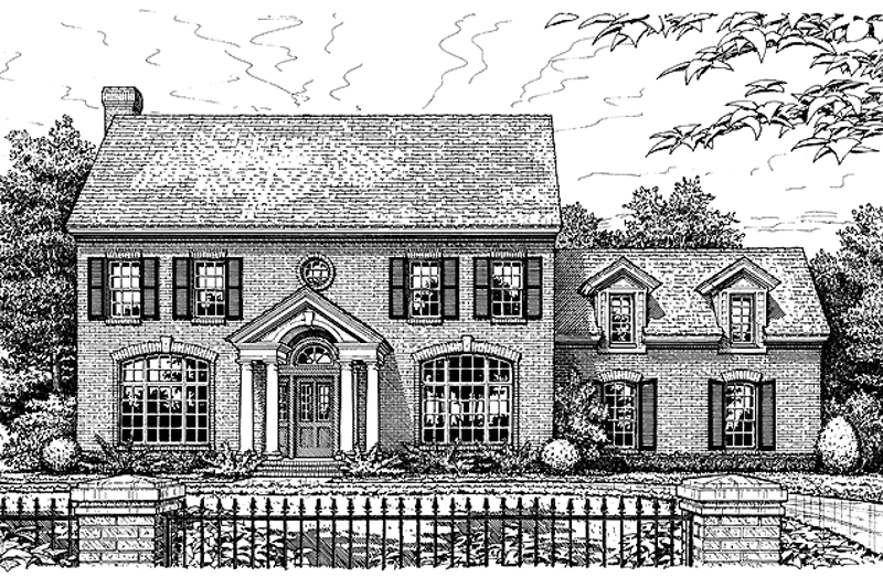 Dream House Plan - Colonial Exterior - Front Elevation Plan #310-1022