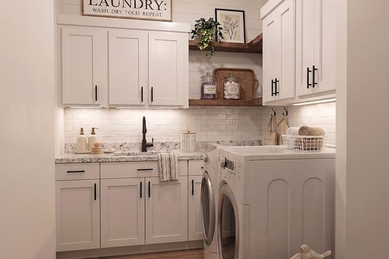 Interior - Laundry for Country House Plan #1089-74 - 3 bed, 2 bath