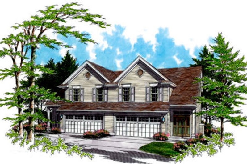 Architectural House Design - Traditional Exterior - Front Elevation Plan #48-154