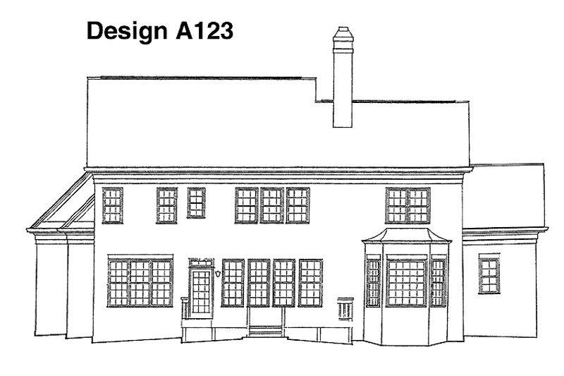Dream House Plan - Exterior - Rear Elevation for Traditional House Plan #453-107 - 4 bed, 3.5 bath